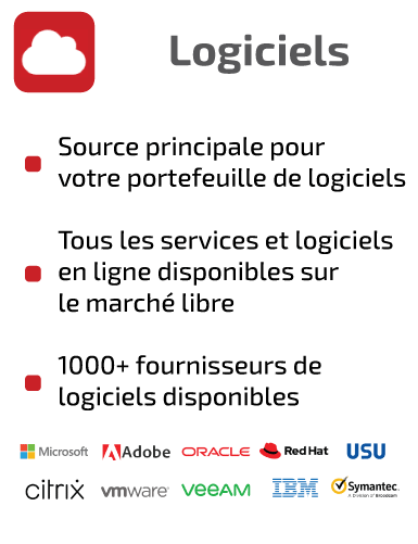 SCHNEIDER IT MANAGEMENT Logiciels : Source principale pour votre portefeuille de logiciels, tous les services en ligne et les logiciels disponibles sur le marché libre, plus de 1000 fournisseurs de logiciels disponibles.
