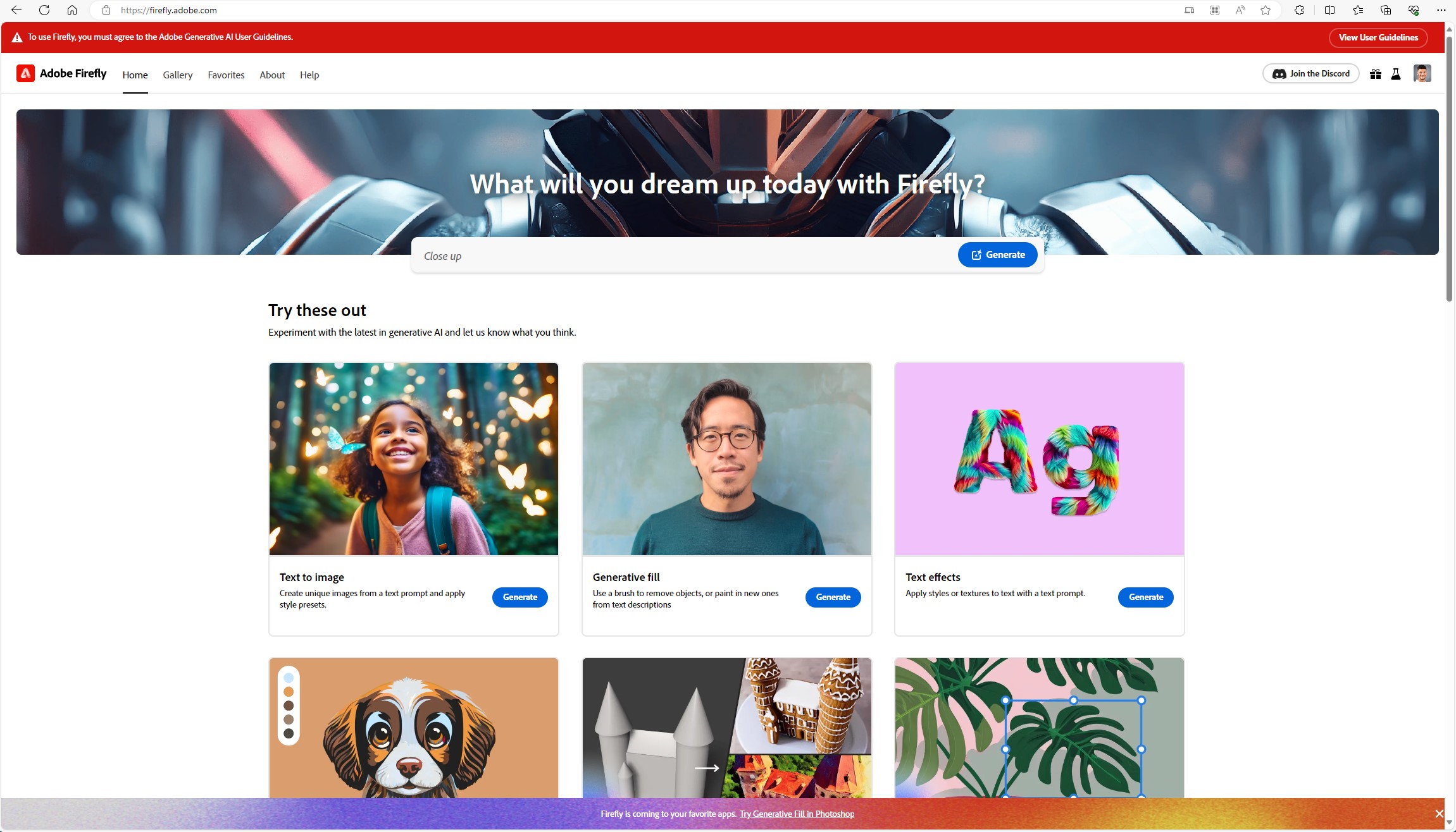 Adobe Firefly online