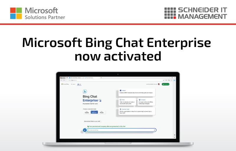 Microsoft Bing Chat Enterprise now activated