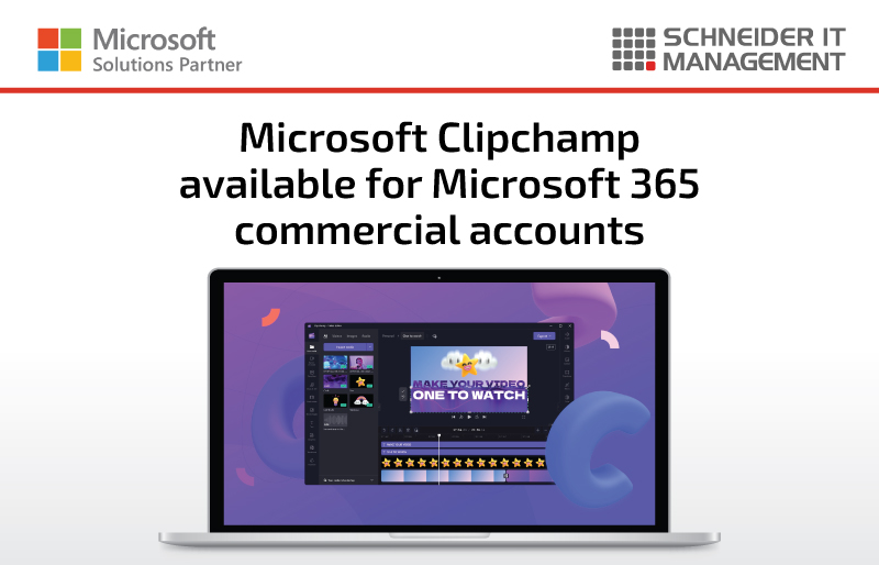 Microsoft Clipchamp available for Microsoft 365 commercial accounts