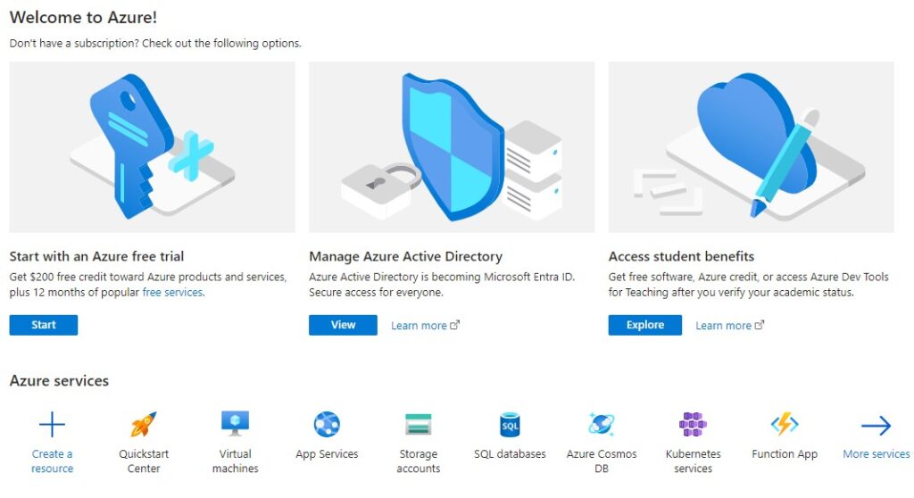 Portail Microsoft Azure